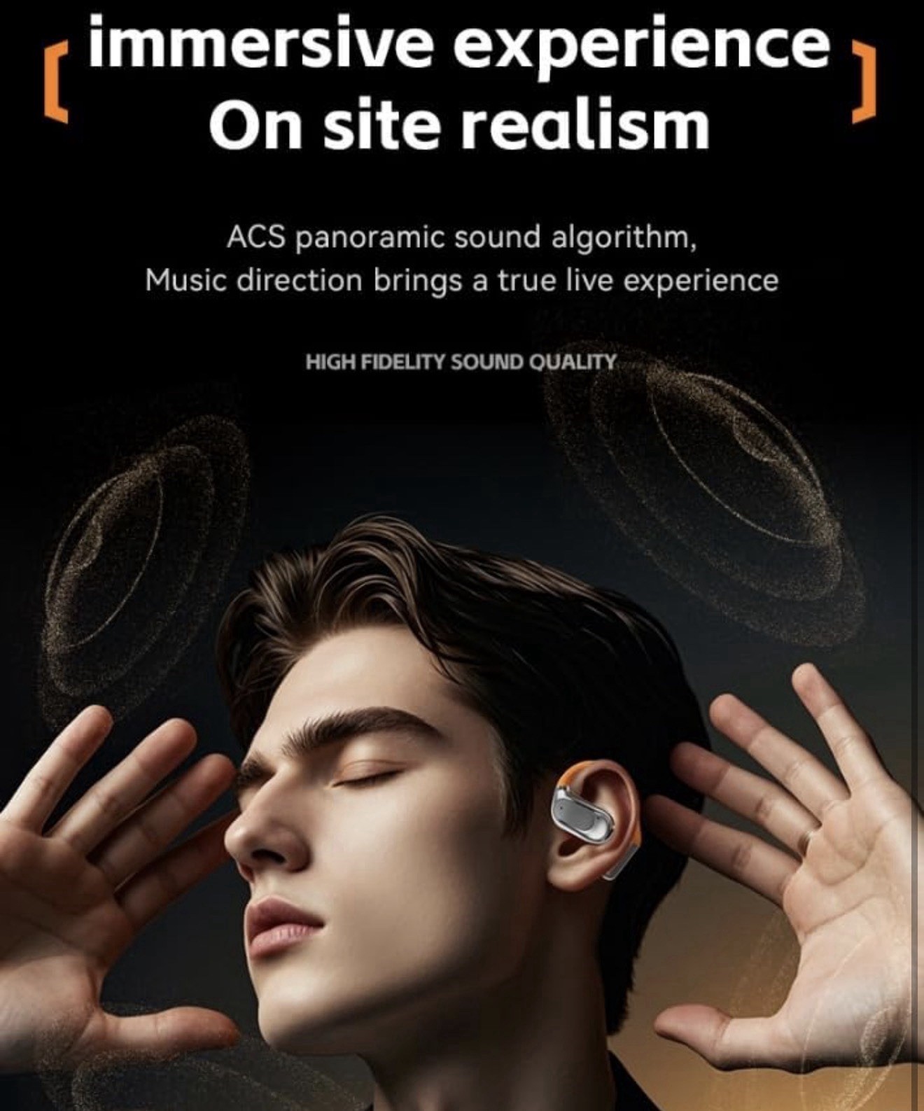 JNXIKOU Open Ear Air Conduction Headphones Wireless Bluetooth 5.3 Headphones