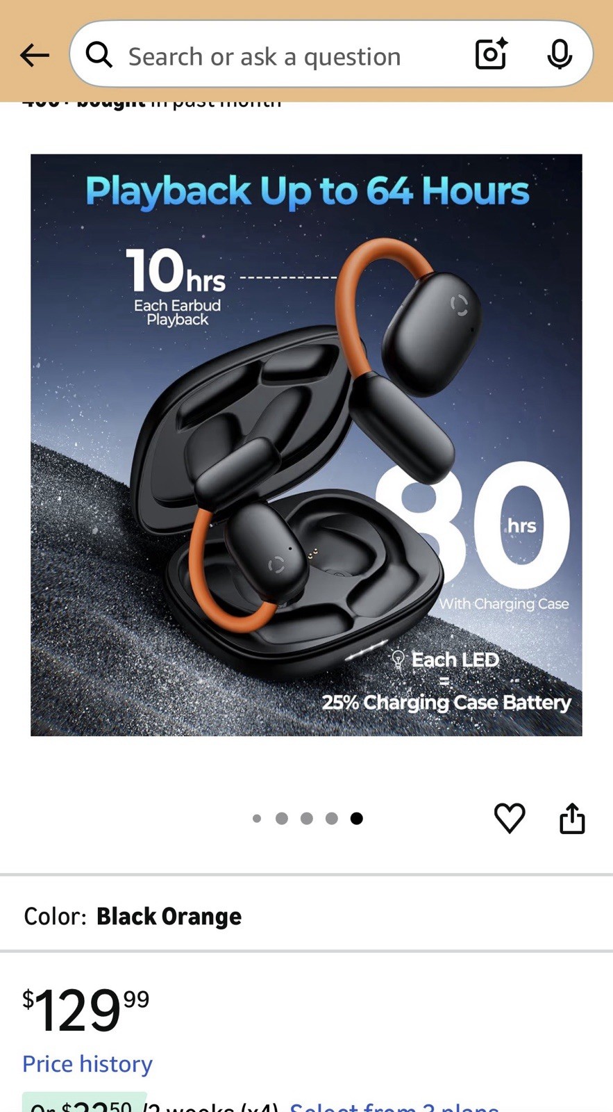 Occiam Glowing Open-ear Wireless Bluetooth Waterproof Headphones
