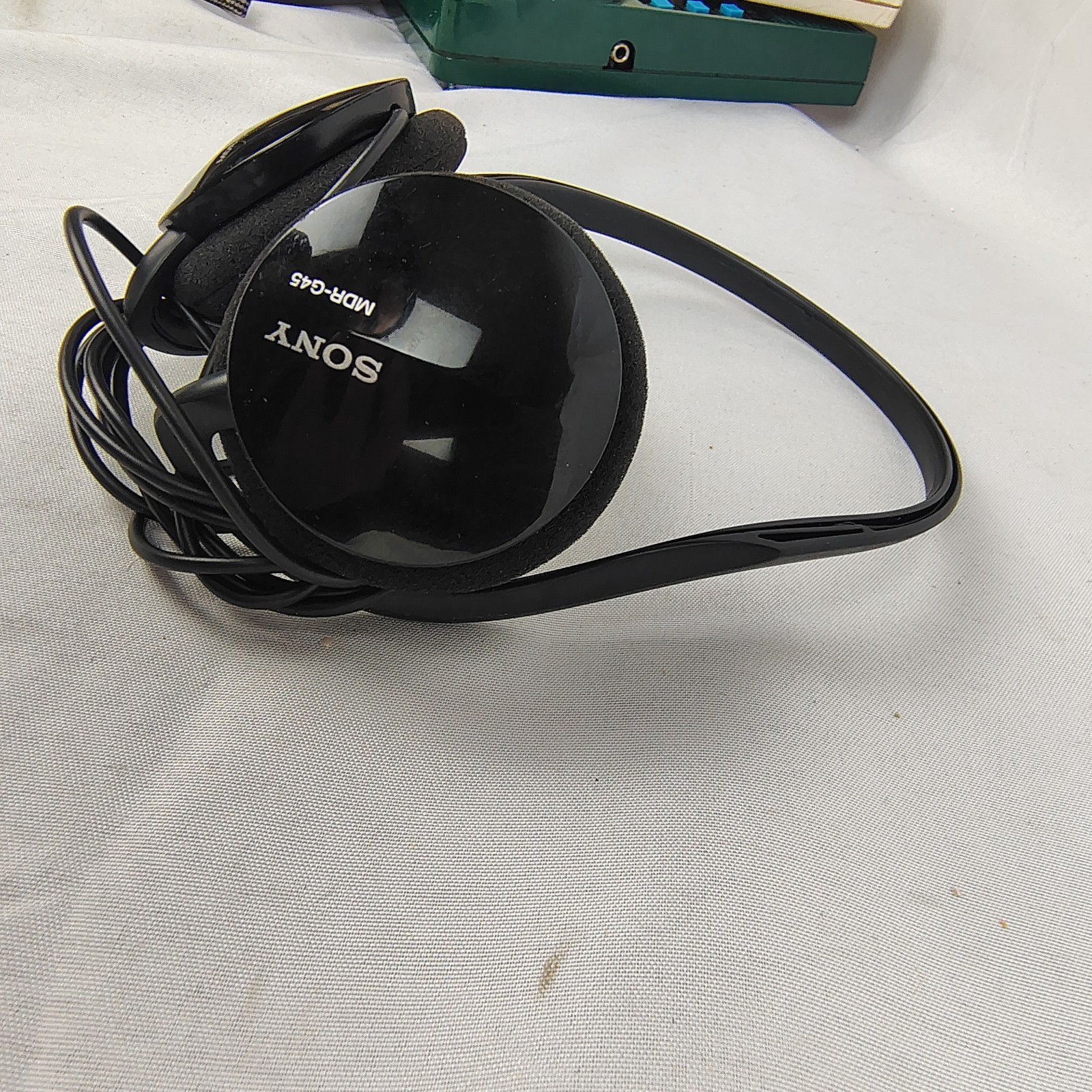 2009 Sony MDR-G45LP Street Style Headphones Black Behind-Neck Tested Working C1