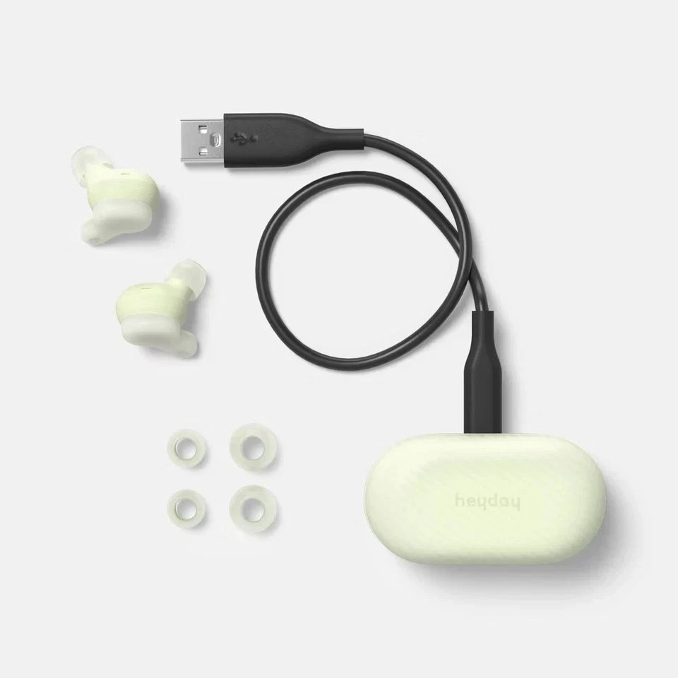 True Wireless Earbuds Active Noise Cancelling – heyday – Translucent Matcha NEW