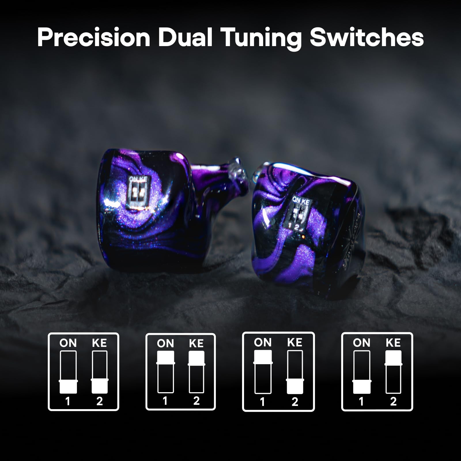 HiFi Hybrid In-Ear Monitors 2DD+2BA, Detachable Silver-Plated Cable, Audiophile