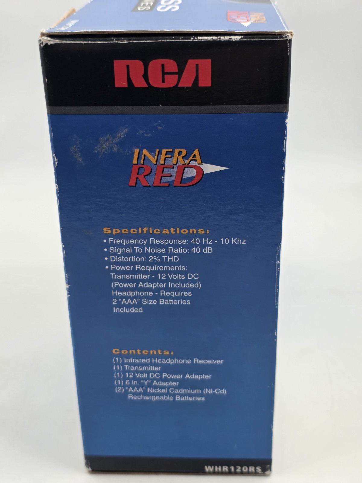 RCA Infrared Wireless Headphones WHR120RS Complete in Box Lightweight Adjustable