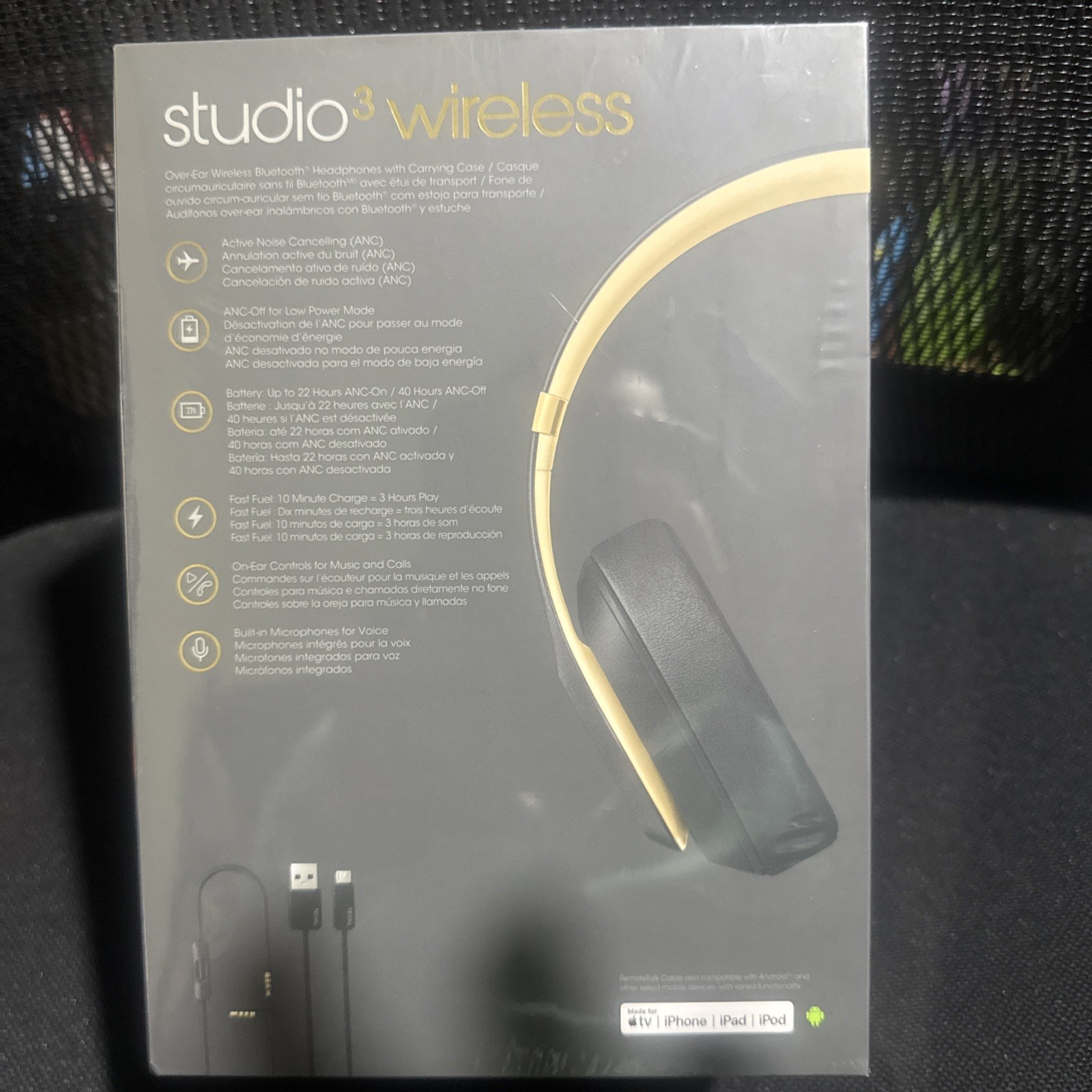 Beats by Dr. Dre Studio3 Bluetooth On Ear Wireless Headphones – Shadow Gray