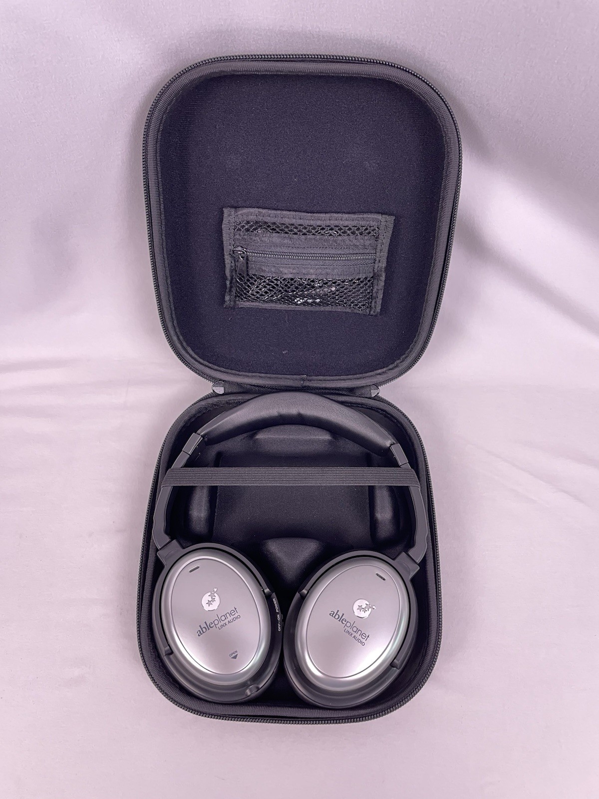 Able Planet Linx Audio Over-Ear Headphones w/ Hard Case Cable & Airplane Adapter