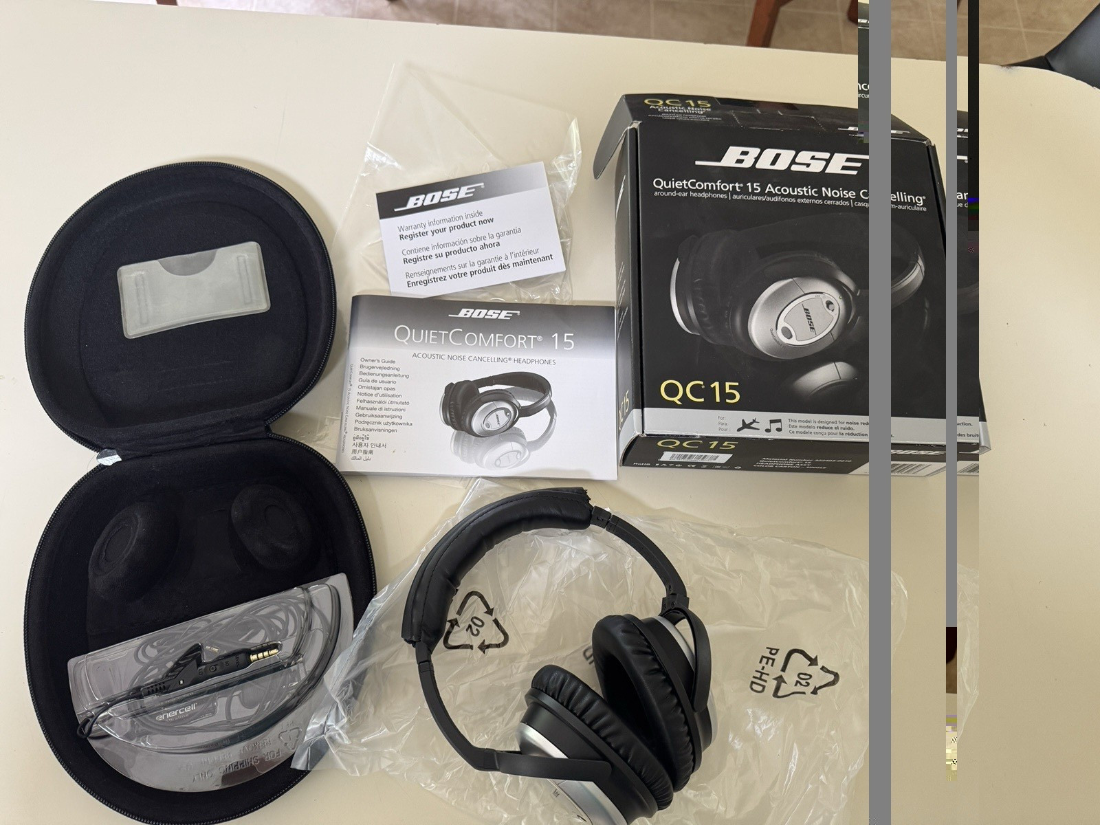 Bose QuietComfort 15 Qc15 Noise Cancelling Headphones EXCELLENT SHIPS SAME DAY