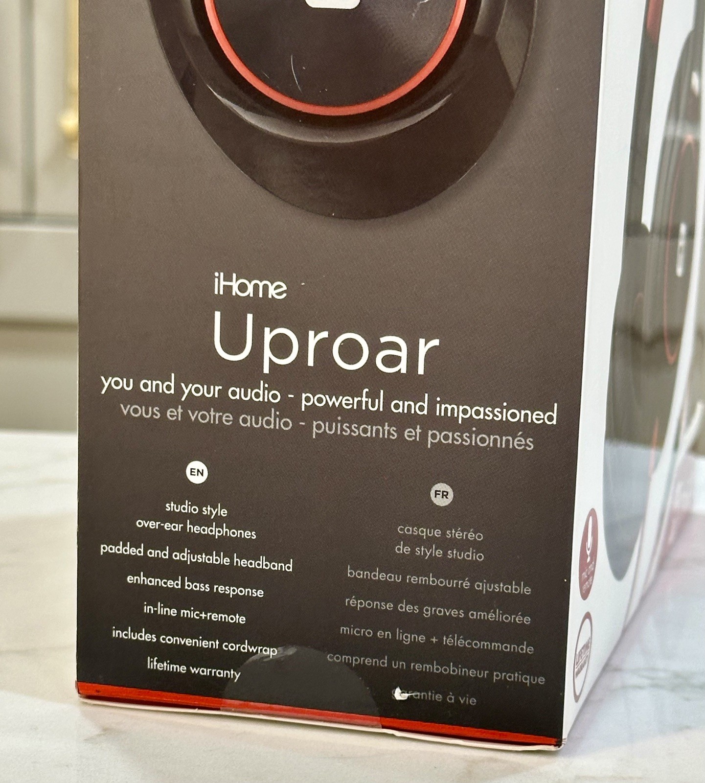 iHome Uproar In-line Padded Ear and Headband Red Headphones – IB42BRC. New