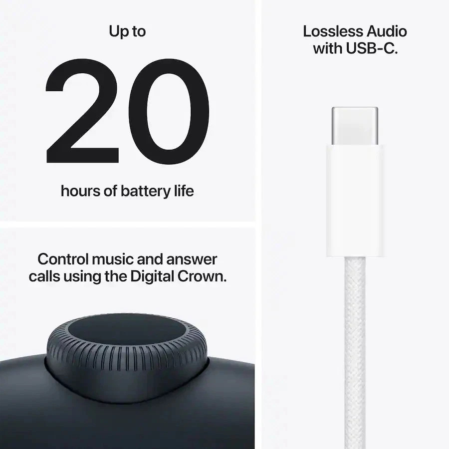 Apple AirPods Max 2 Wireless Over-Ear Headphones (USB-C) – Midnight MHWK4AM/A