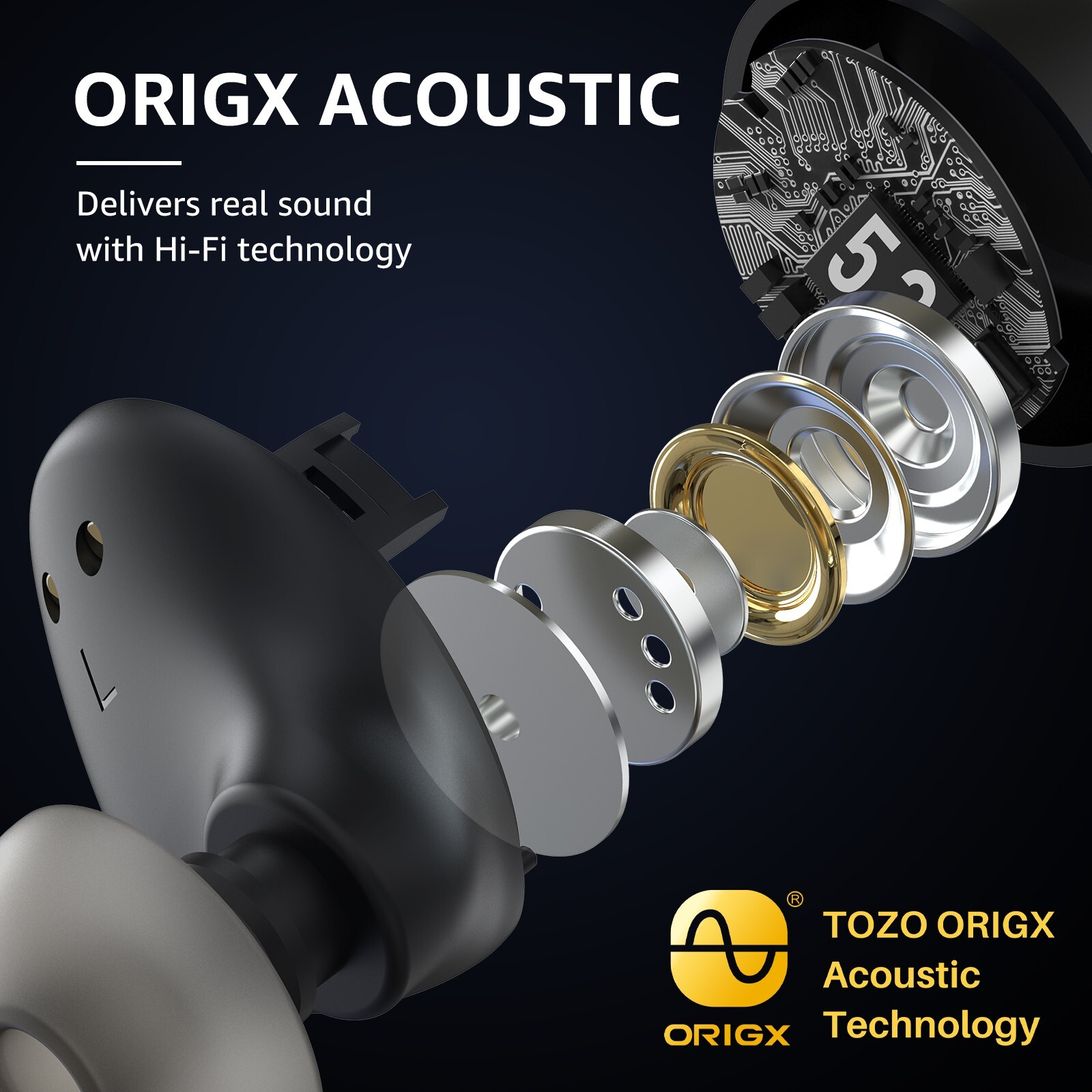 TOZO A1 Mini Lightweight Wireless Earbuds Bluetooth in Ear Headphones (Renew)