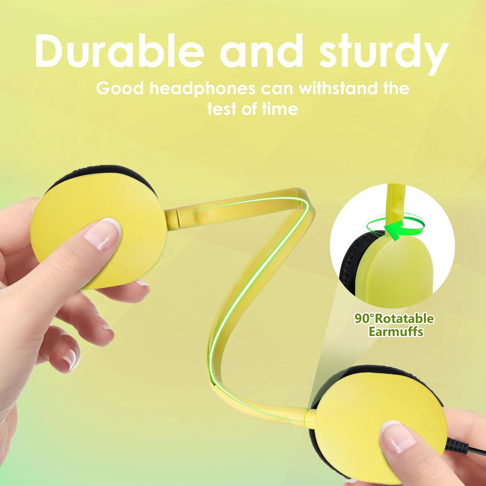 TJZXGUI Bulk Classroom Headphones for Students Kids School 10 Pack Wholesale