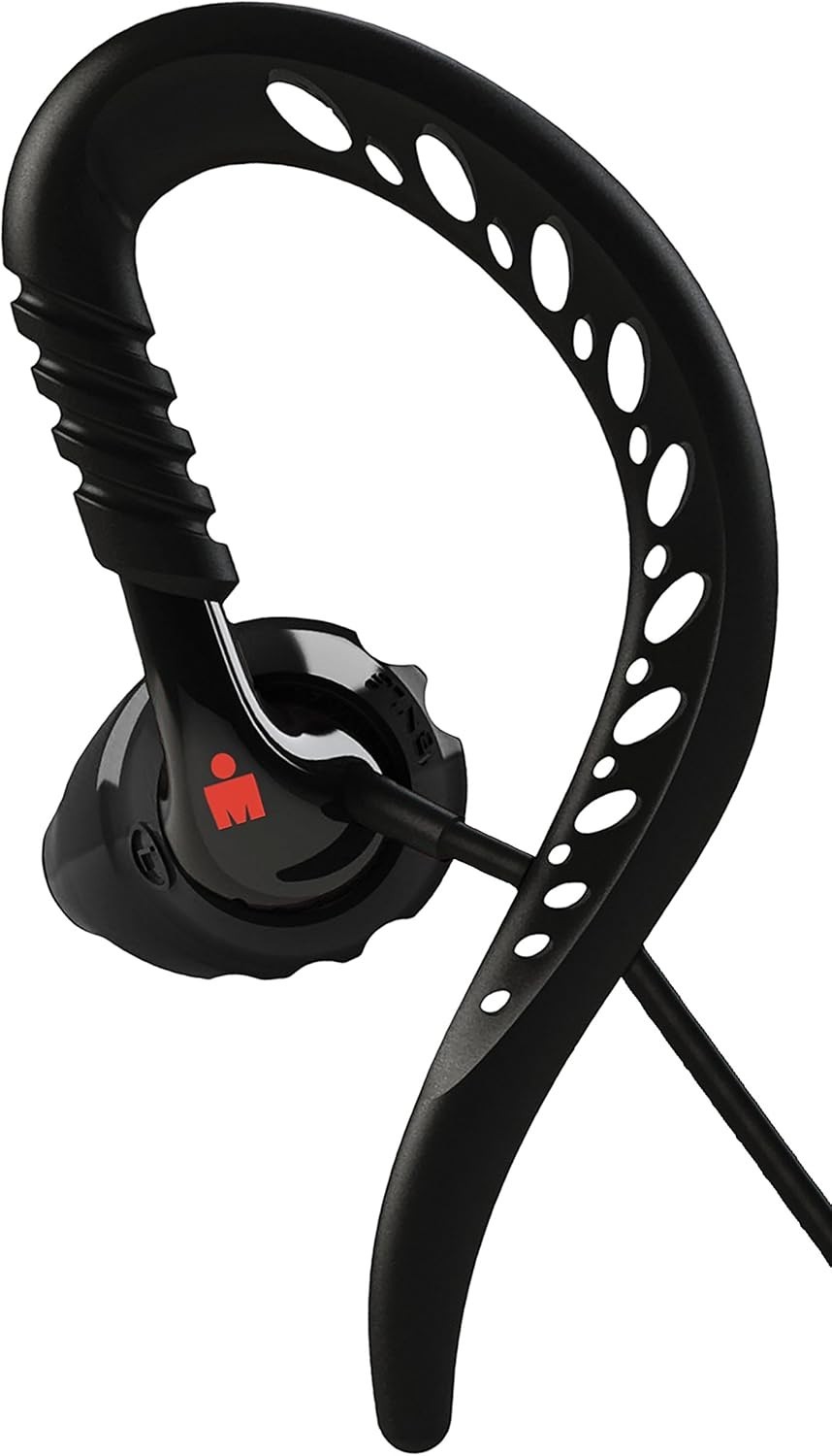 Yurbuds Focus Pro Sport Earphones w/ Microphone, 2 Size Eargels & Pouch – Black