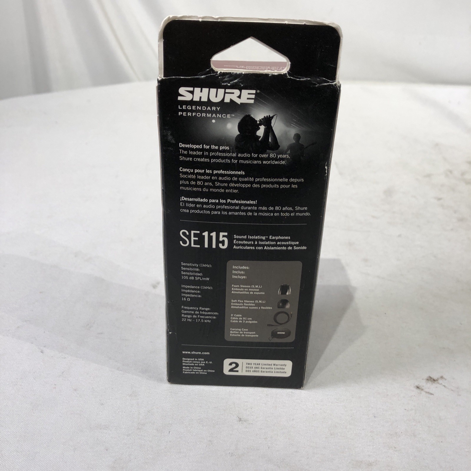Brand NEW! Shure SE115 In-Ear Headphones With Case + Extra Tips