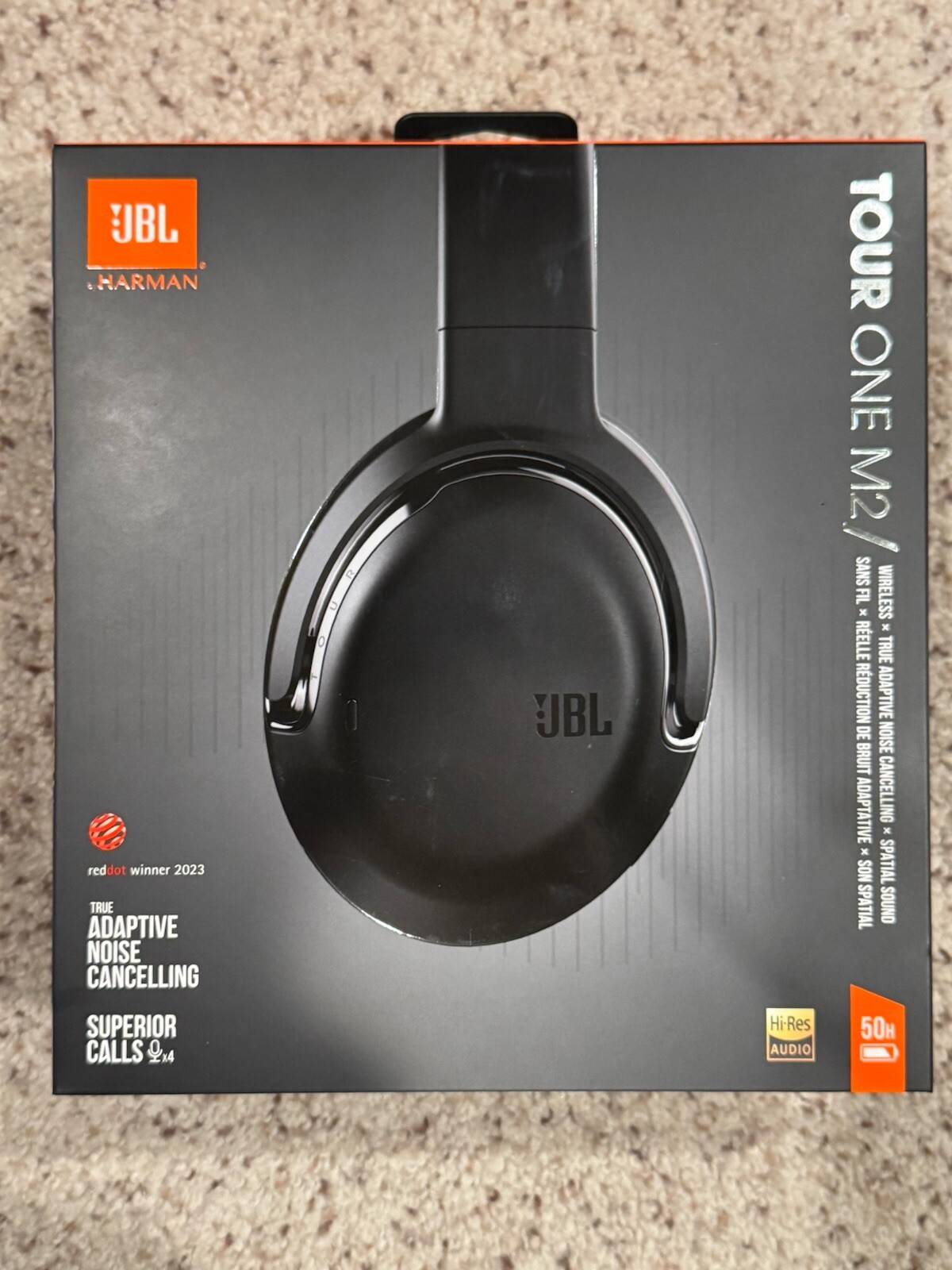 JBL Tour One M2 Wireless Over-Ear Noise Cancelling Headphones (Black) (NEW)