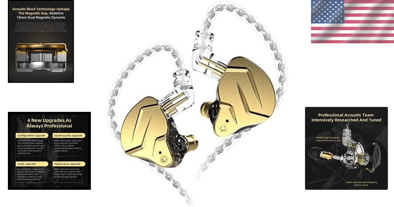 KZ ZSN PRO X Hybrid HiFi Earphones – Exceptional Clarity with Detachable Jack