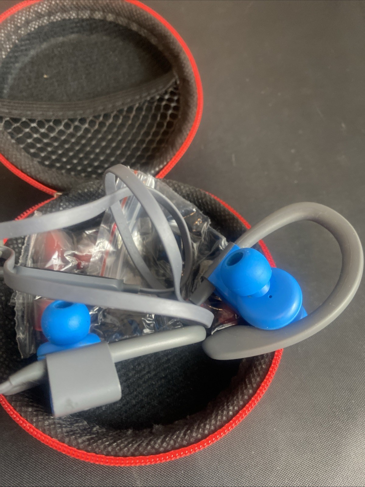 Beats by Dr. Dre Powerbeats2 Earbud Headphones Gray Blue See Description