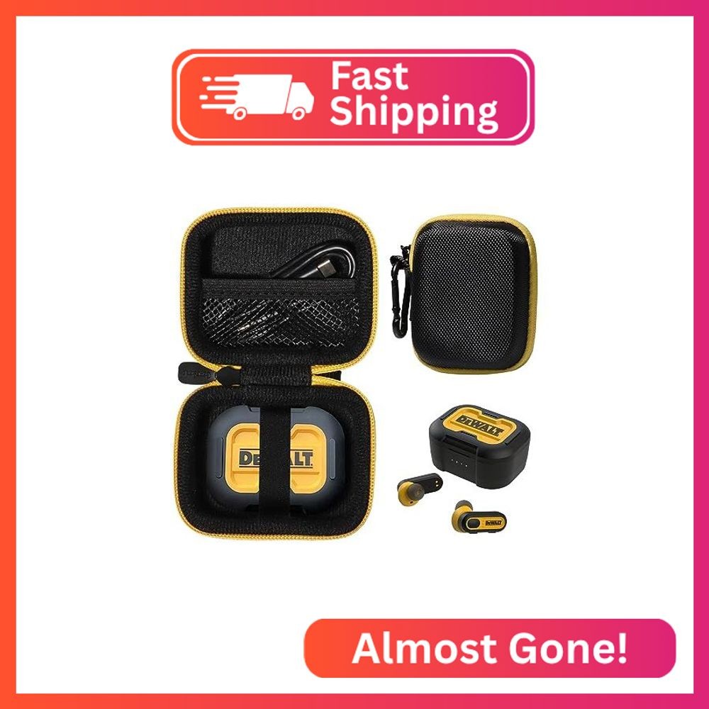 CaseSack Case for DEWALT Earbuds TWS Headphones, Jobsite Pro-X1 Case