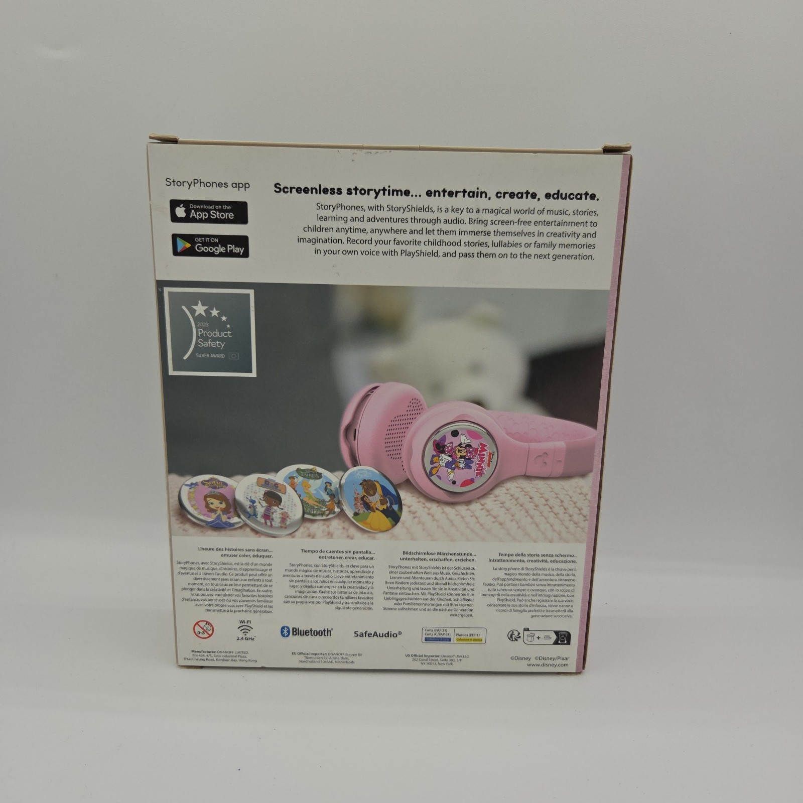 StoryPhones Storytelling Headphones for Kids – Pink – Wireless & Safe Audio
