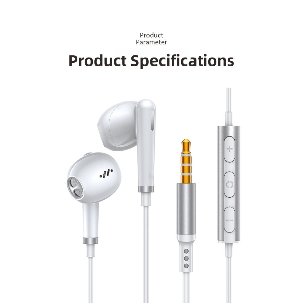 Type C 3.5mm Wired Earbuds with Mic 12mm Driver for Android Phones Computers
