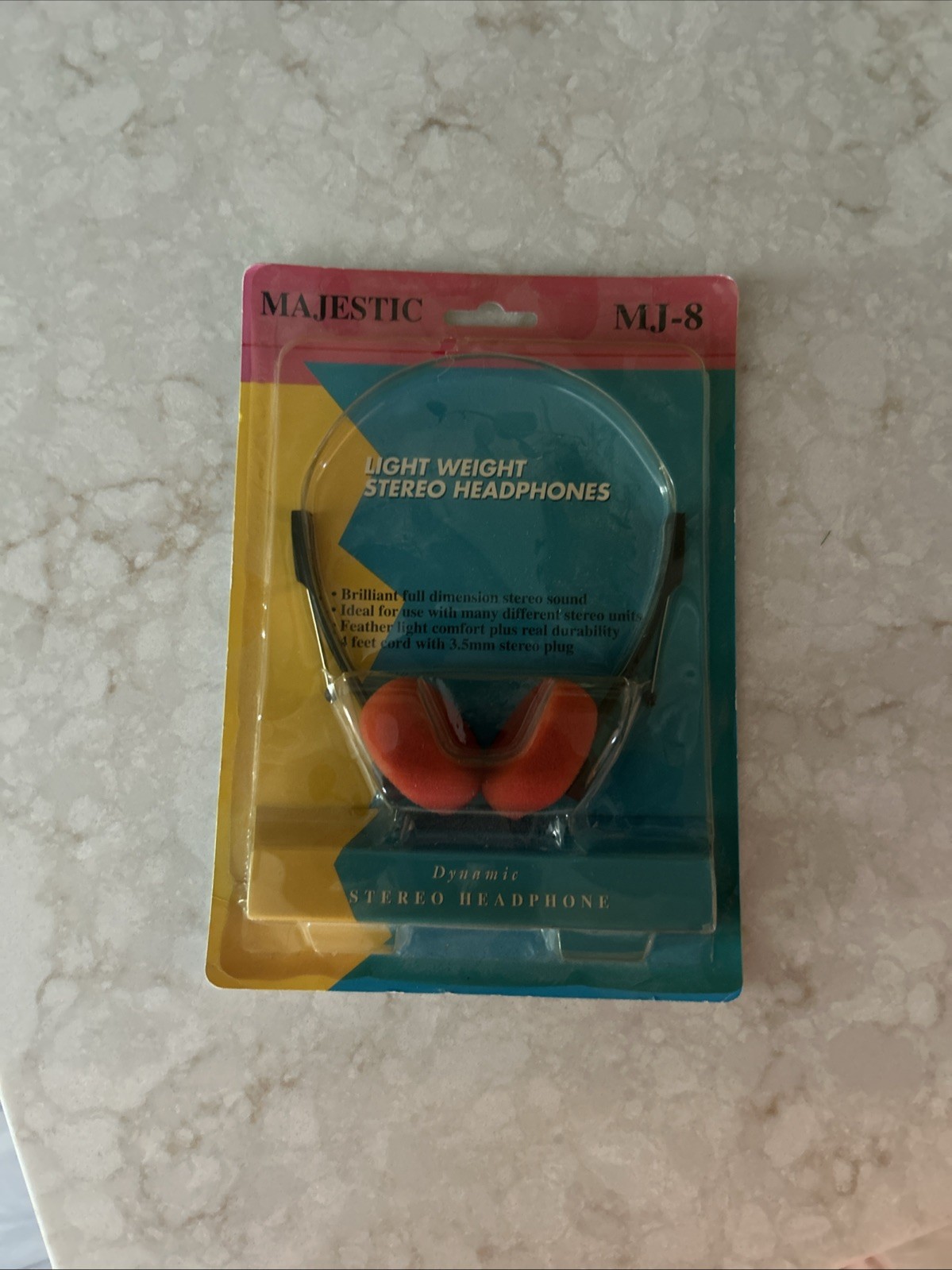 Majestic MJ-8 Light Weight Stereo Headphones 3.5mm Jack NOS SEALED FAST SHIPPING
