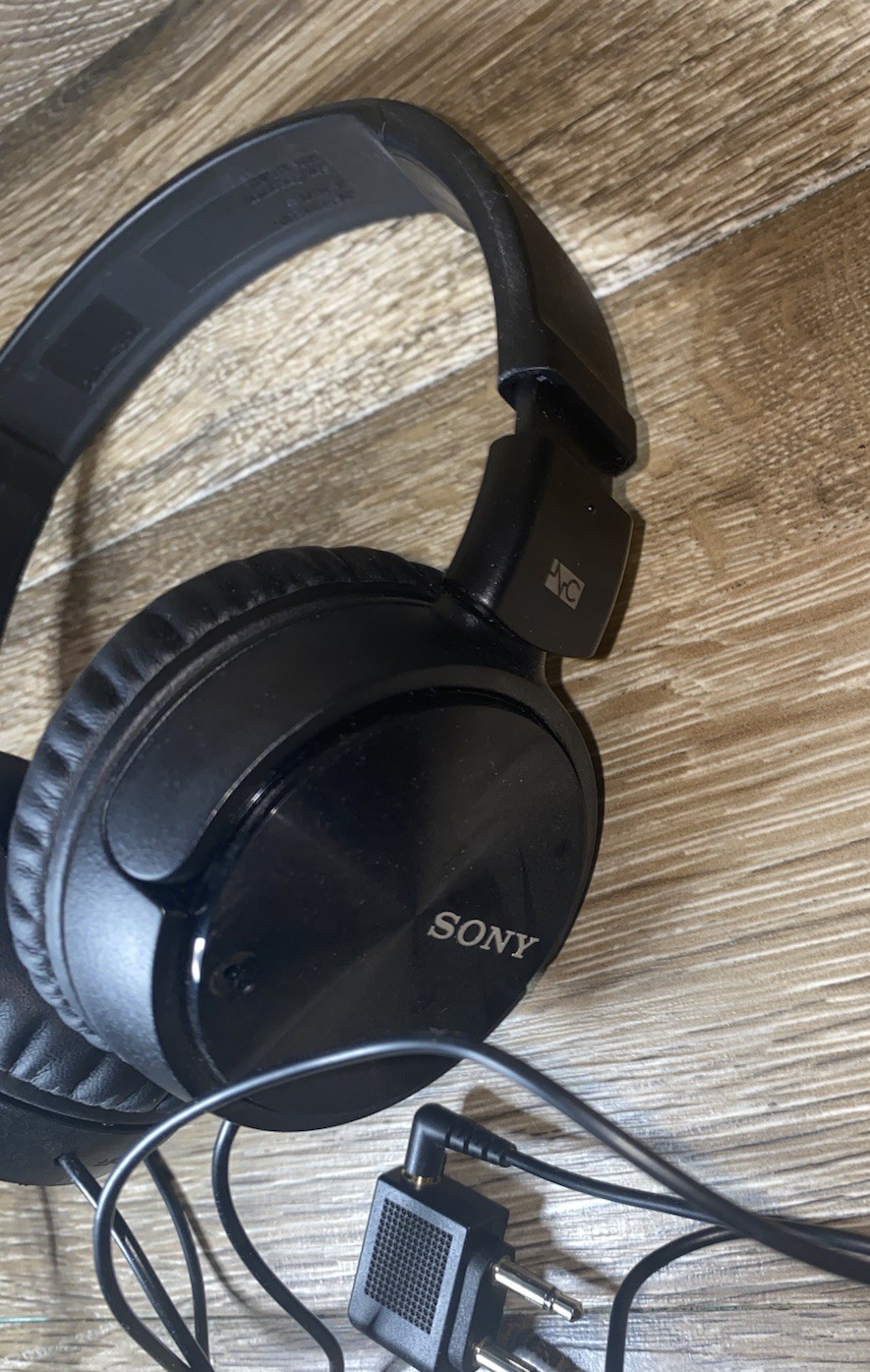 Sony MDR-ZX110NC Noise Cancelling Headphones MDRZX110NC Black On Ear Headphones