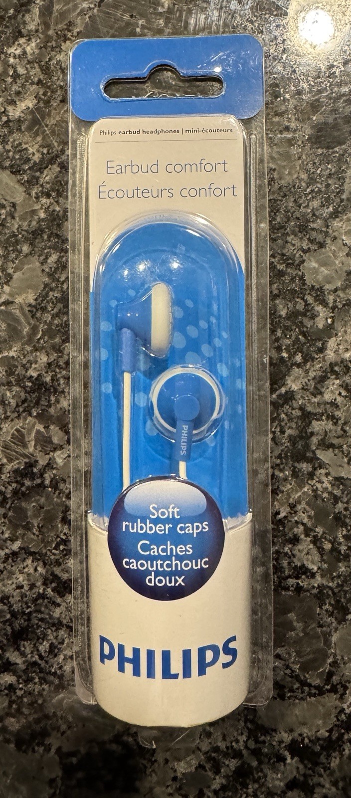 Philips Earbud Headphones, Blue, New