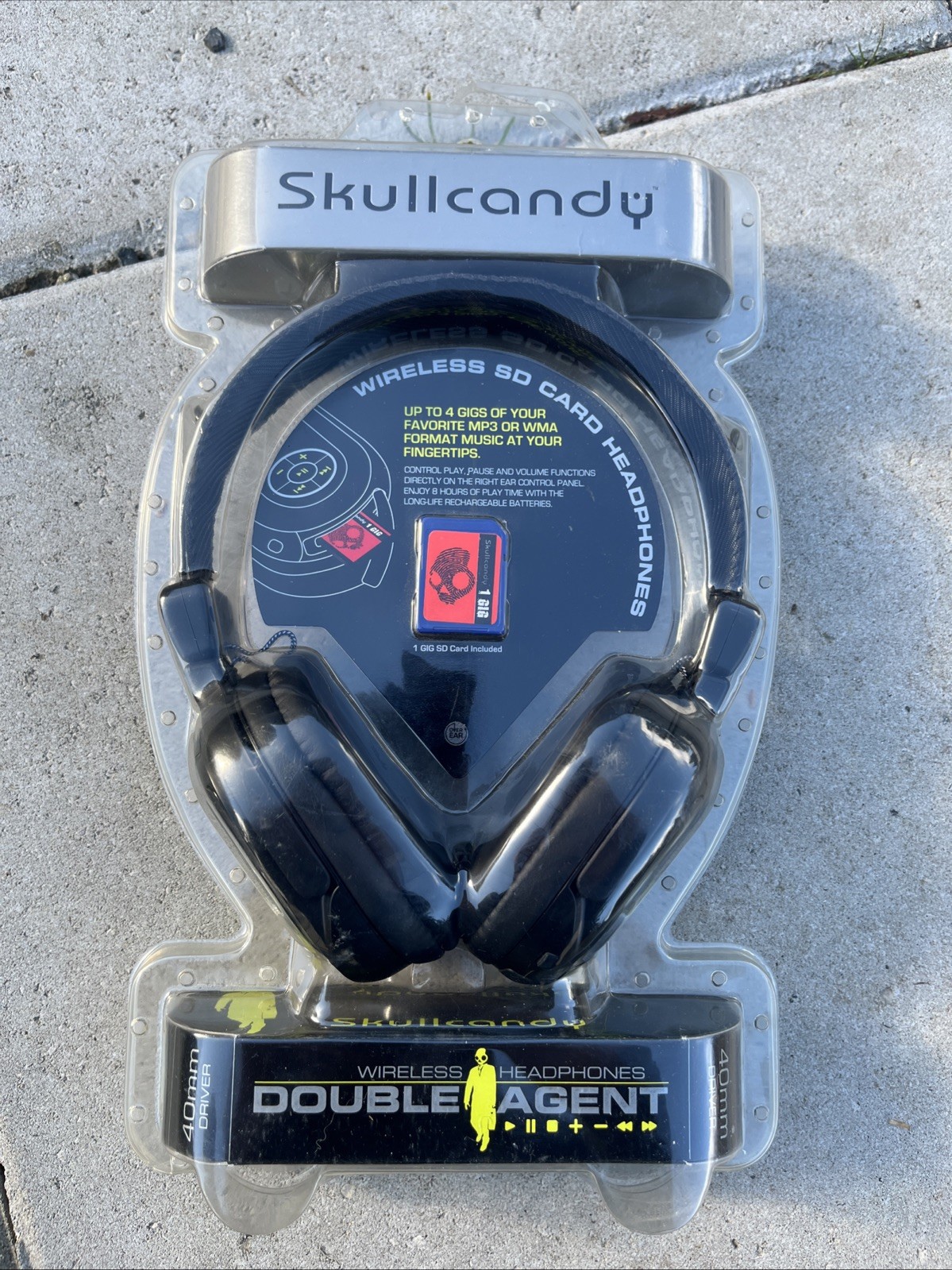 Skullcandy Double Agent Black Wireless Earphones 40mm Headphones