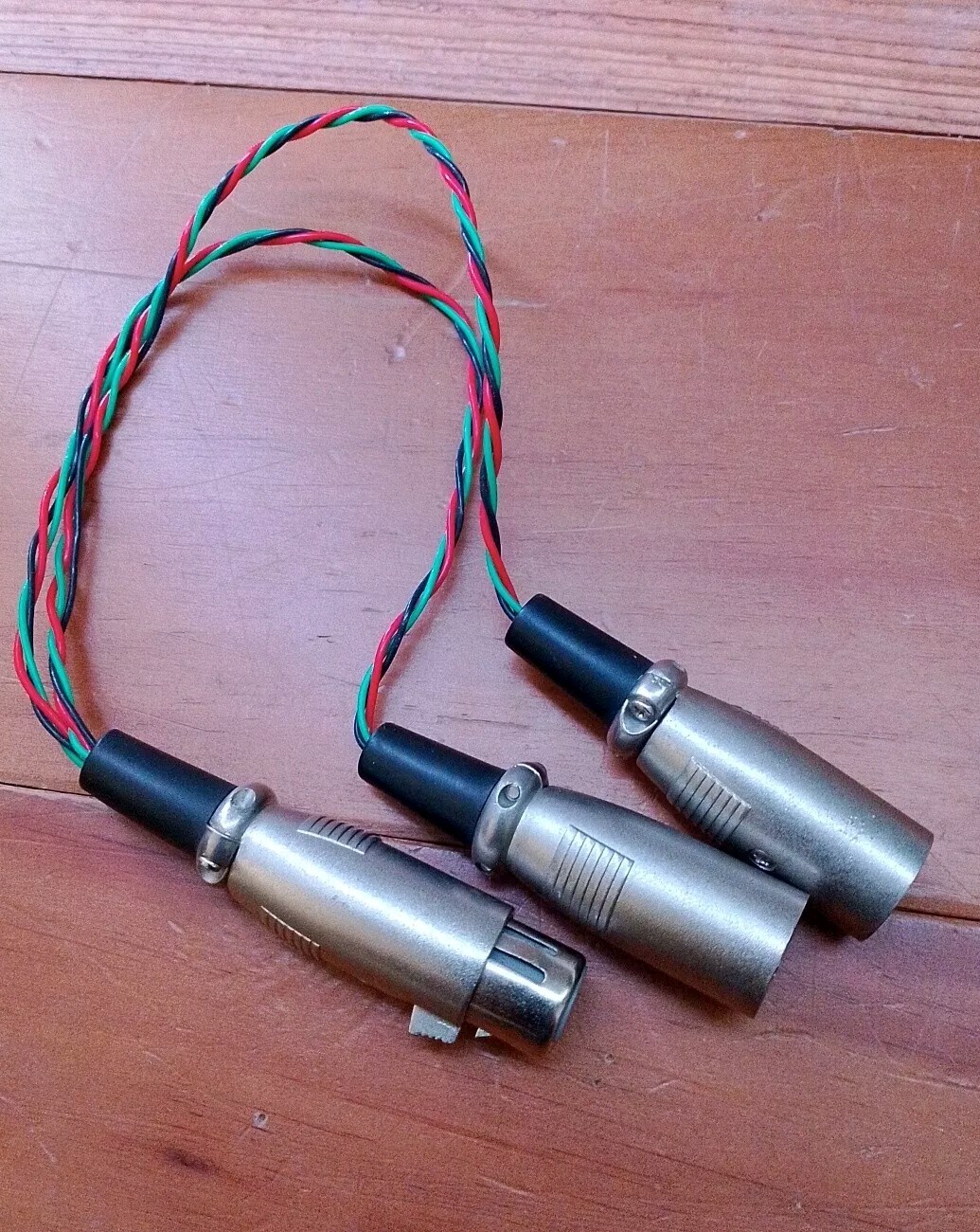 Balanced 4 Pin XLR Female to DUAL 3 Pin XLR Male Adapter +OPTIONS cable