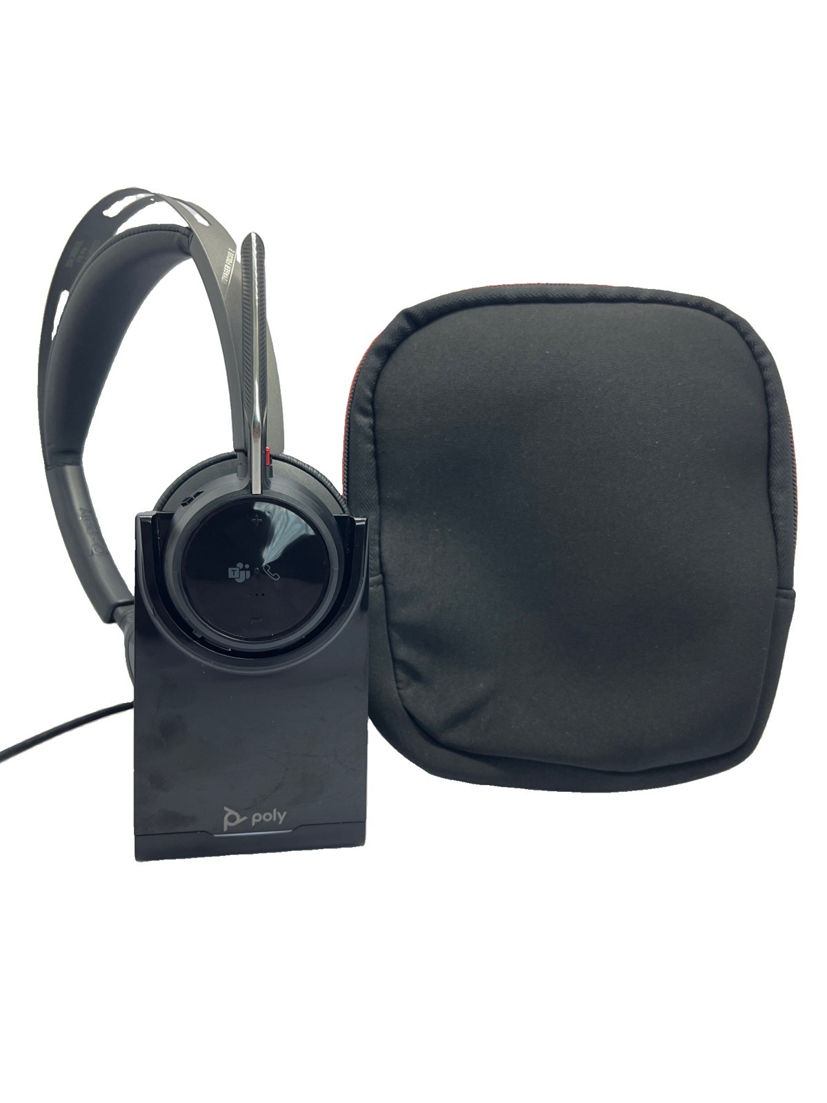Poly Voyager Focus 2 On-Ear Stereo Headset Black Bluetooth Adjustable Headband