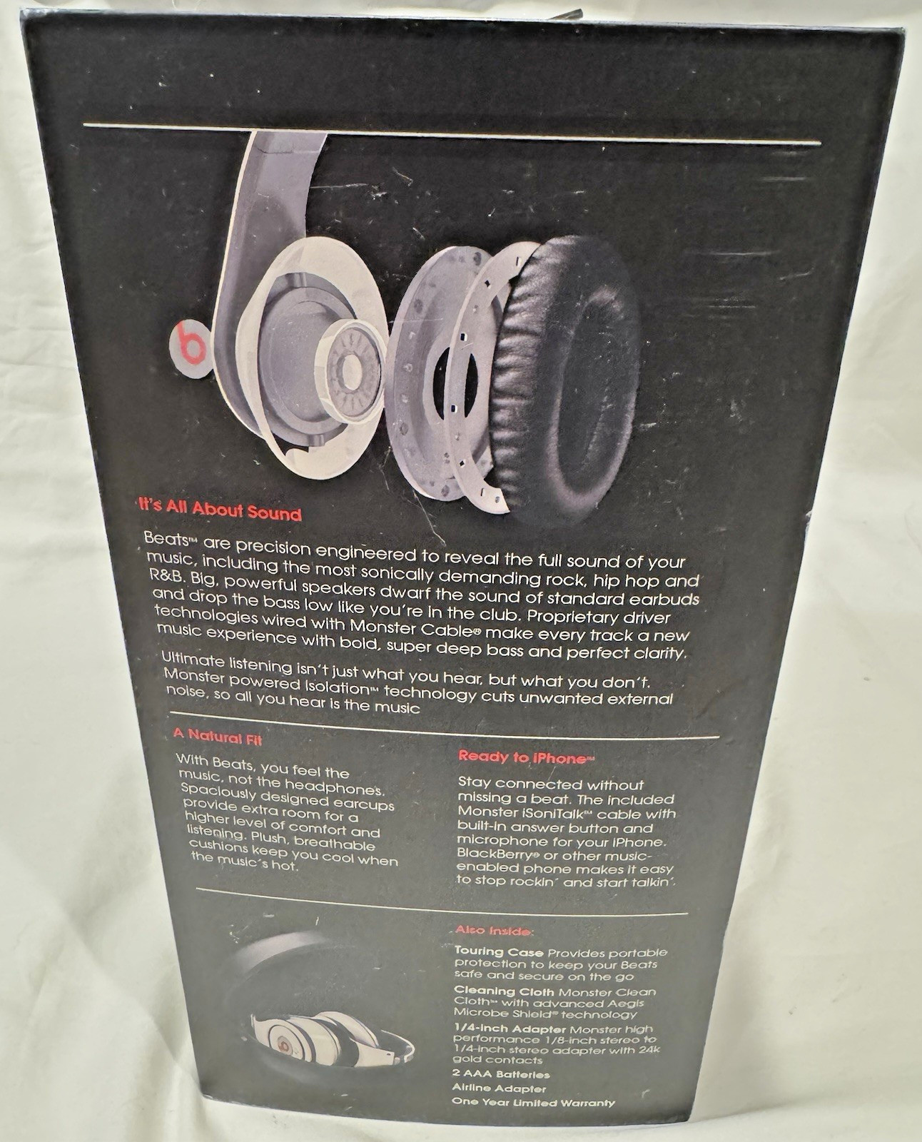 Beats by Dr. Dre Studio Monster Era White Over-Ear 3.5mm Hi-Def Iso Headphones
