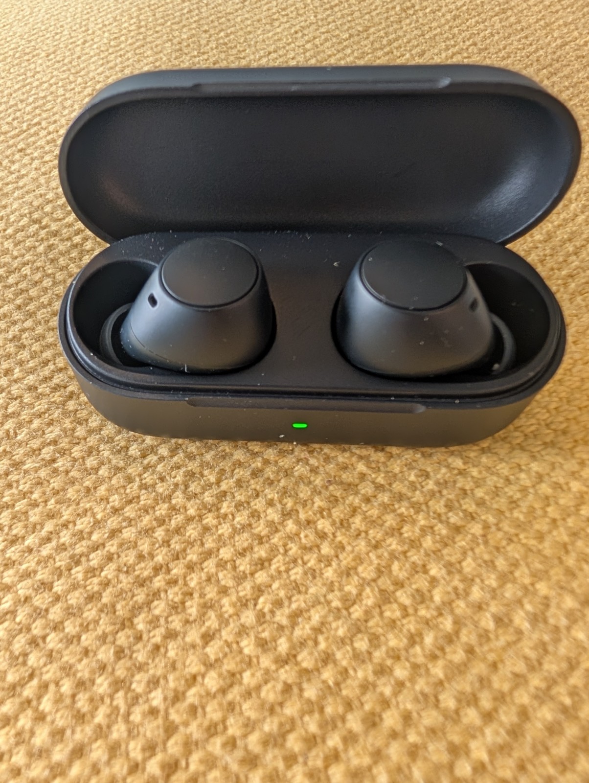 Sony WF-C510 wireless earbuds in black.. Comes With A New Charging Cable