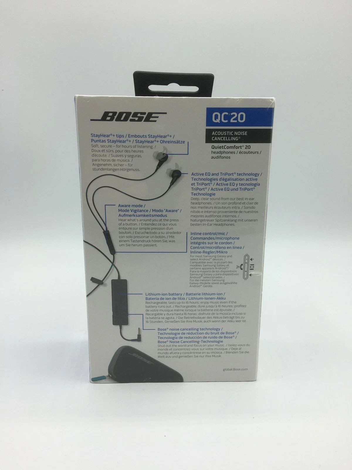 Bose QuietComfort 20 Noise Cancelling Headphones for Samsung/Android 1Day Ship