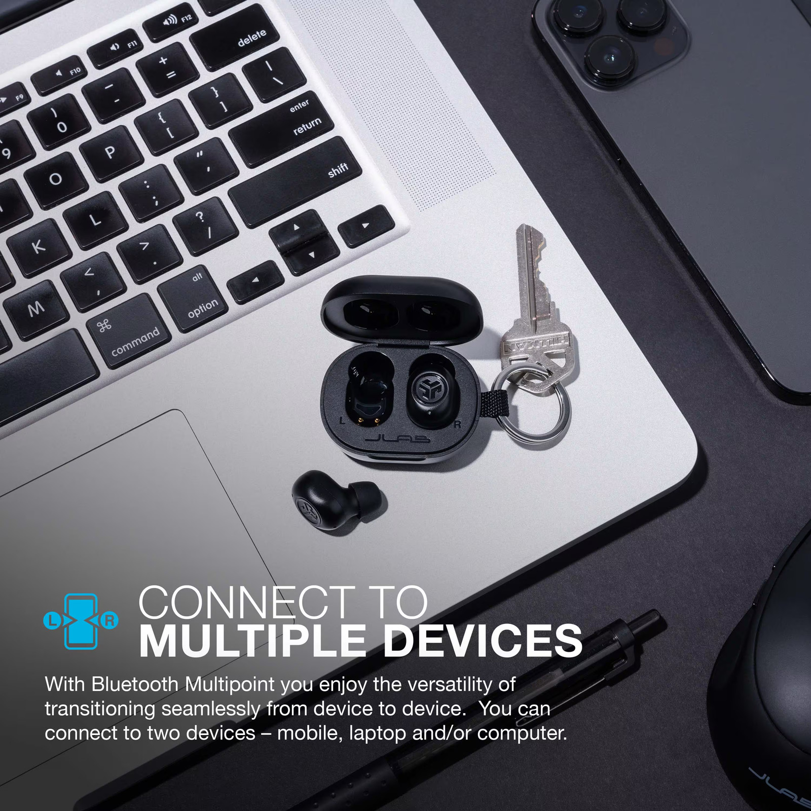 JLab – JBuds Mini True Wireless Earbuds – Black