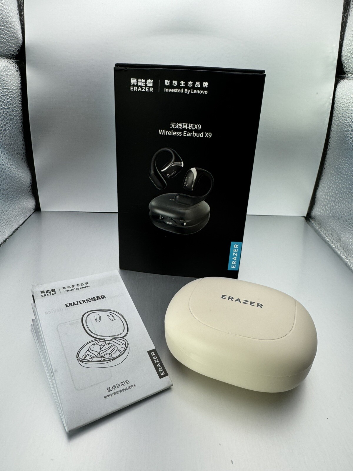 New Earbuds Lenovo Erazer X9 Wireless With Noise Canceling Bluetooth (White)