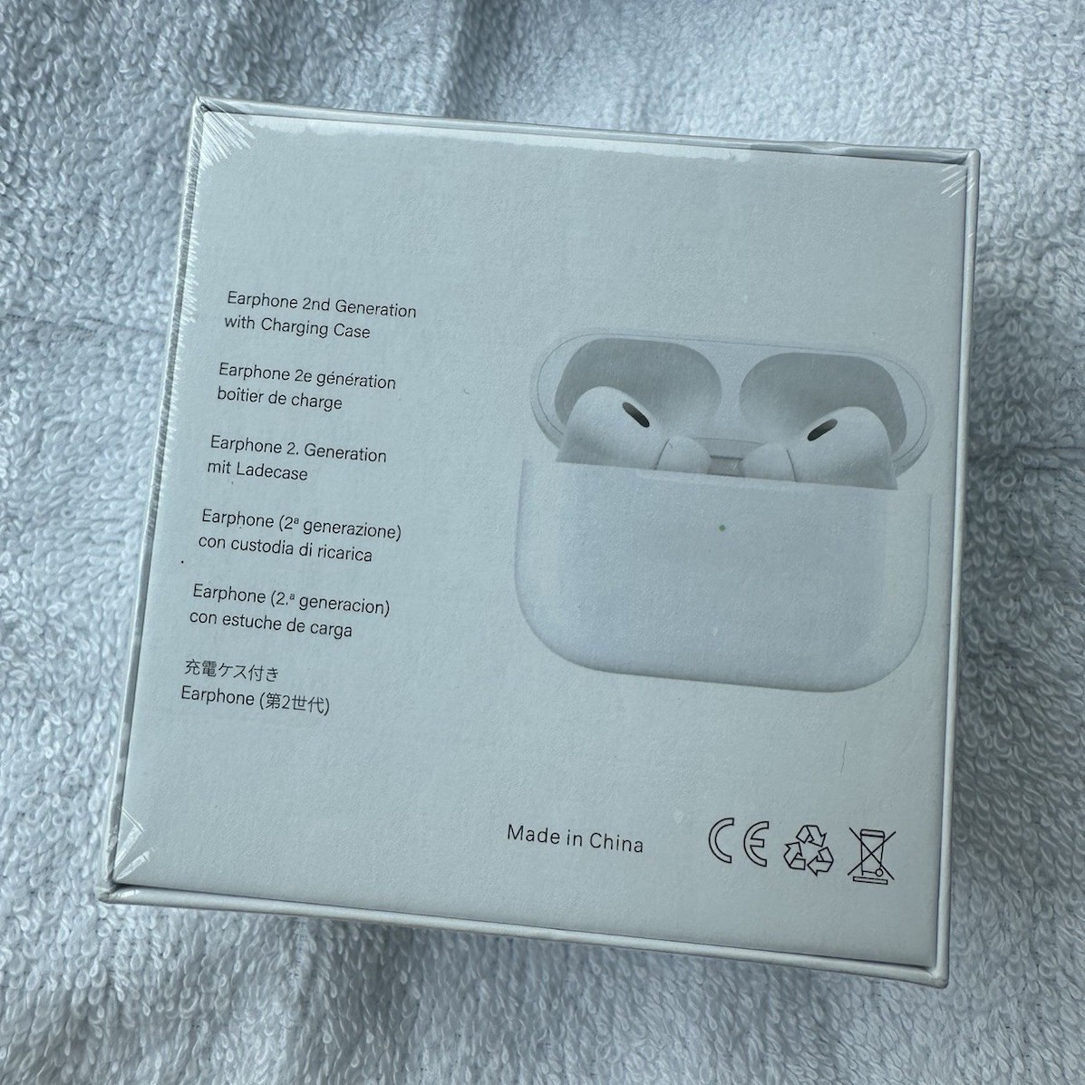 Earphone 2nd Generation White with Charging Case Made in China