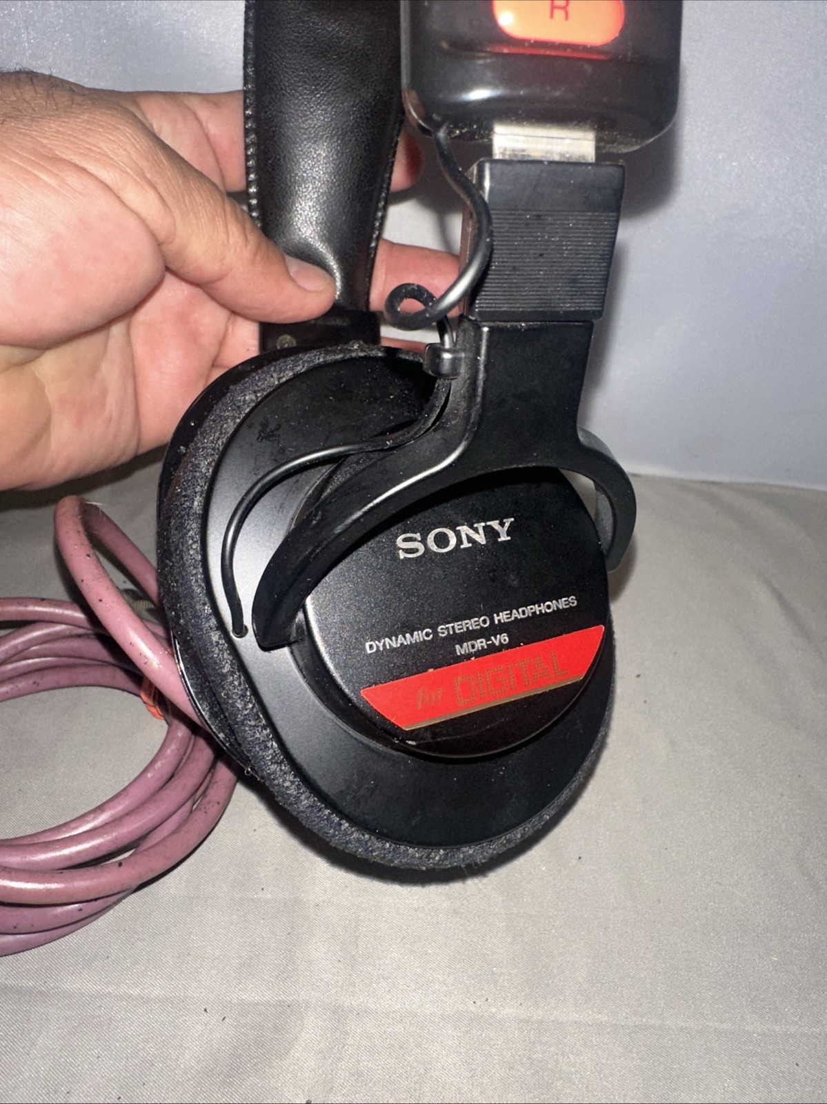 Sony MDR-V6 Over the Ear Headphones, Adjustable Head Band, Needs Ear Pads