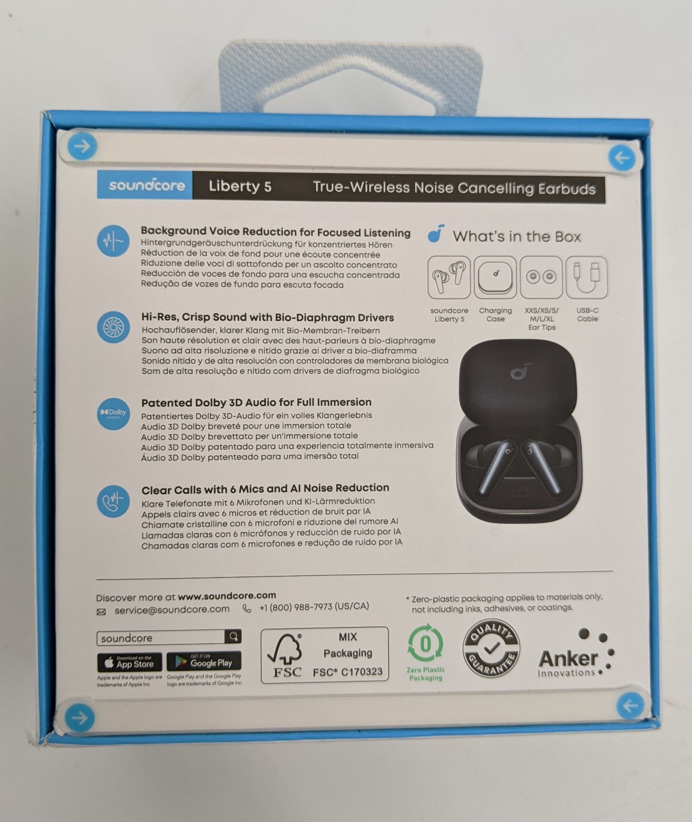 Soundcore Liberty 5 Wireless Earbuds Adaptive ANC3.0 Immersive Dolby Audio 6-Mic