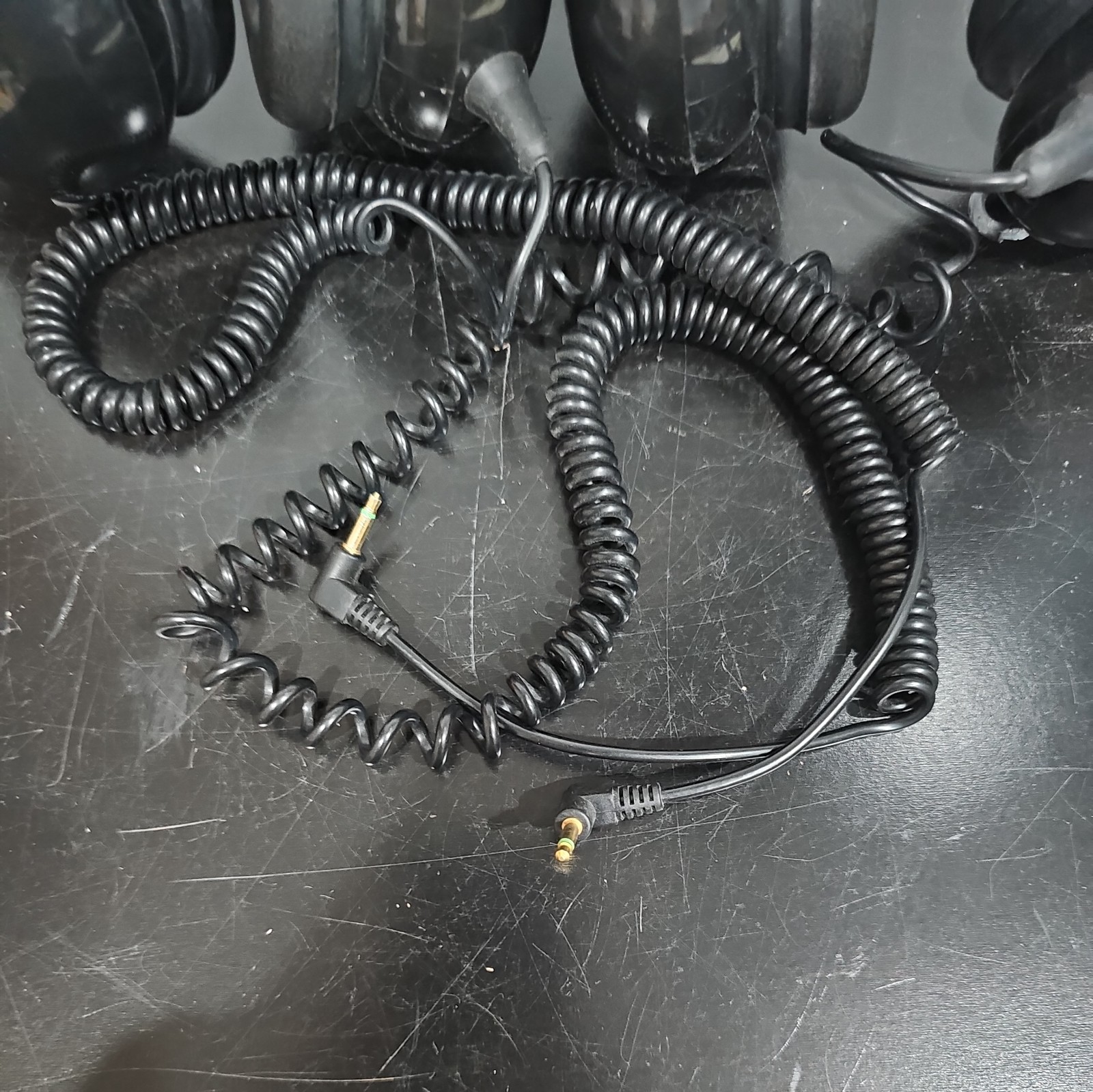 Set of 2 Radio Shack Noise Reducing Racing Headphones Black- NASCAR Racing