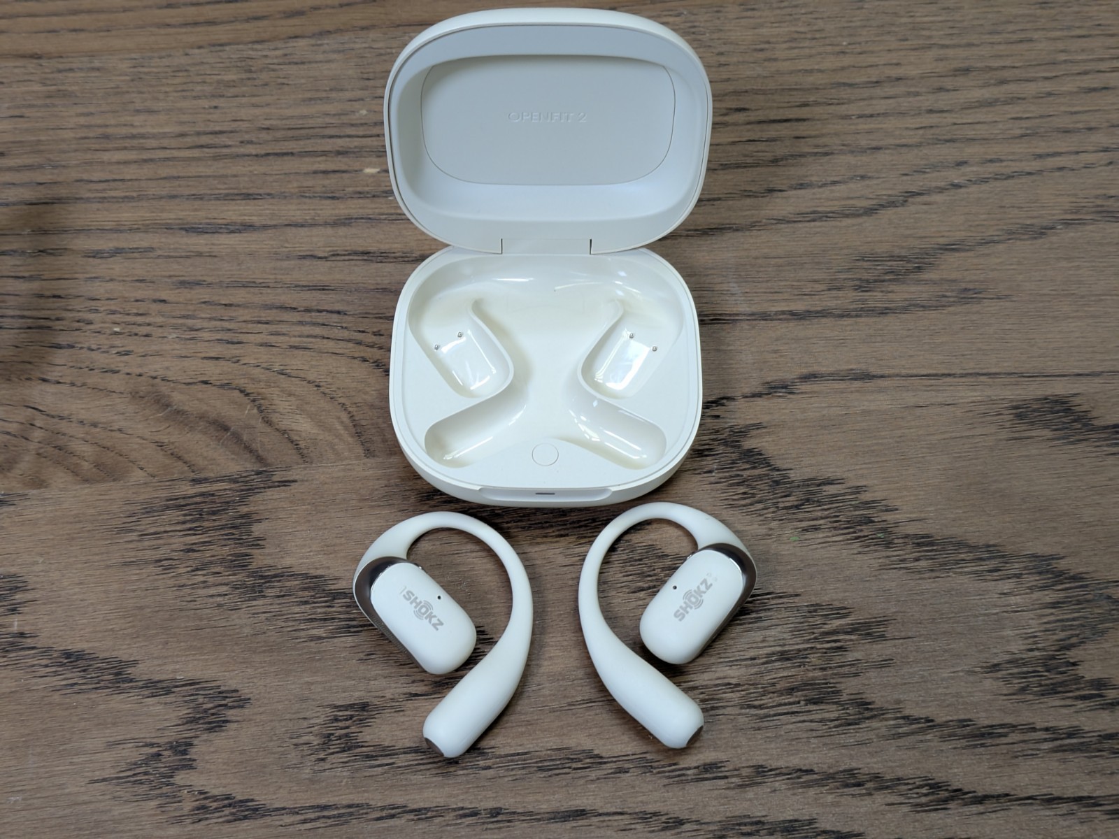 Shokz OpenFit 2 Wireless Open-Ear Earphones – Biege (T920 ) Great Condition