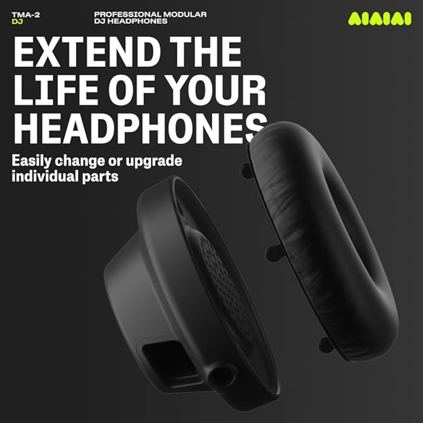 AIAIAI TMA-2 DJ Modular Headphones 075002 Biocell Diaphragm DJ Preset 40mm 32Ohm