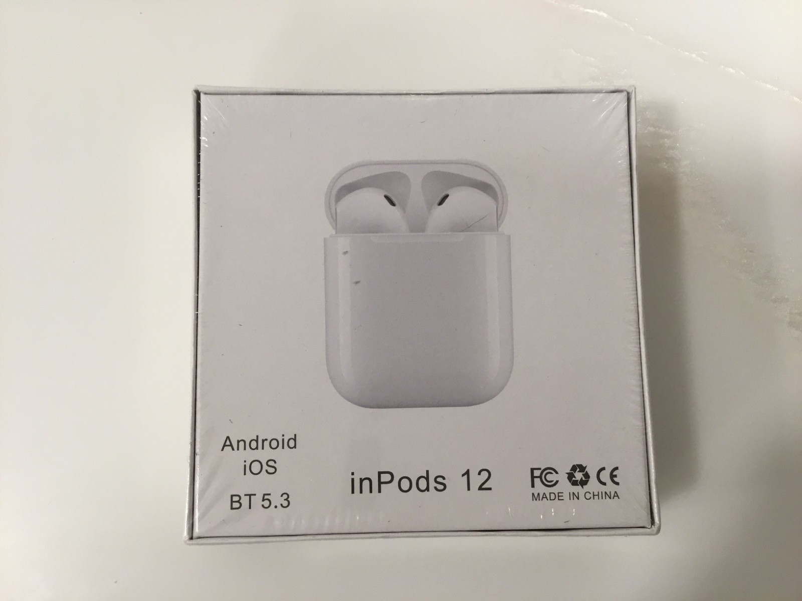 InPods 12 Simple Wireless Stereo Earbuds V5.3 for iPhone Android New Black