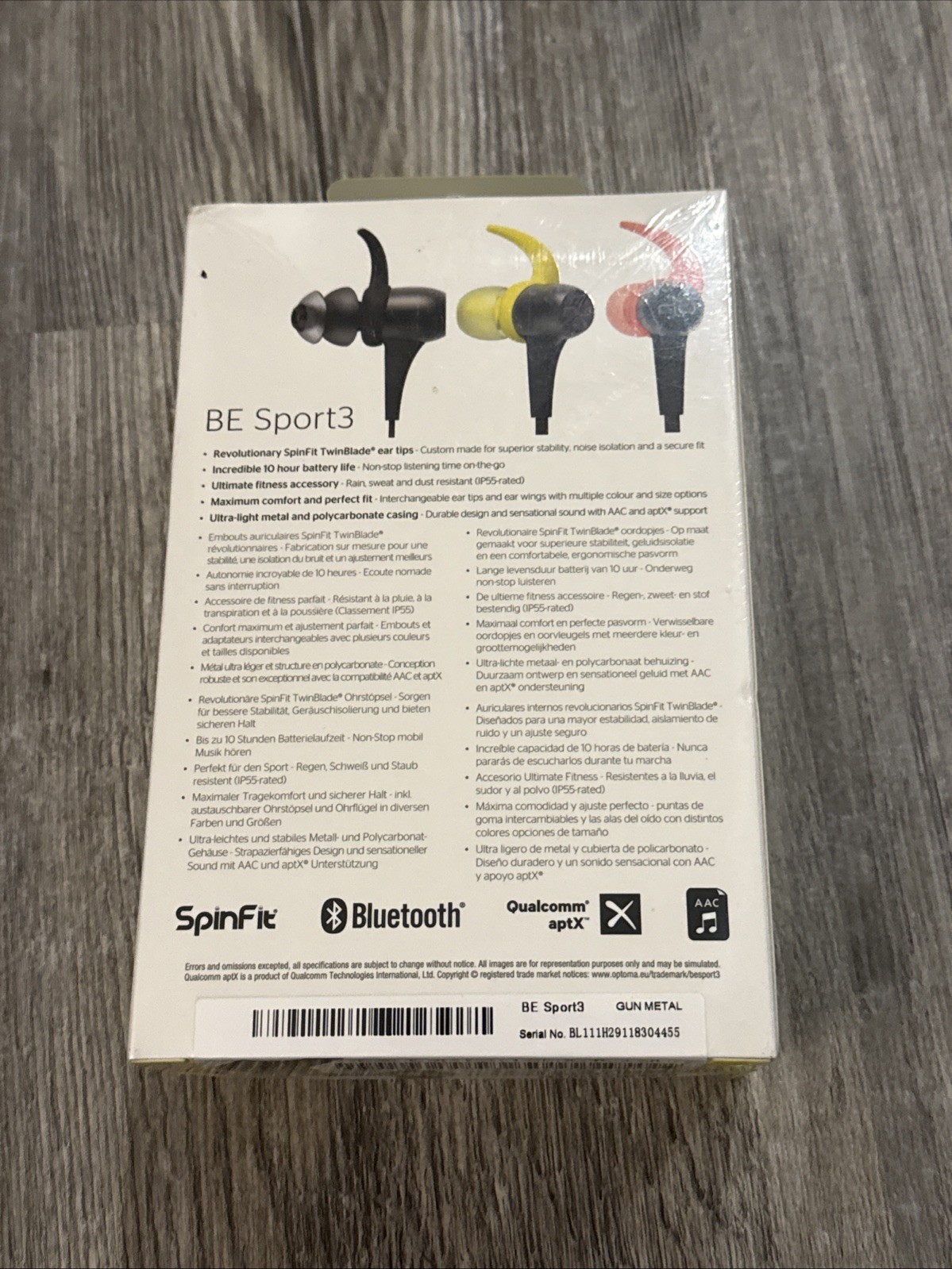 Nu Force BE Sport3 Wireless Earphones new in box.