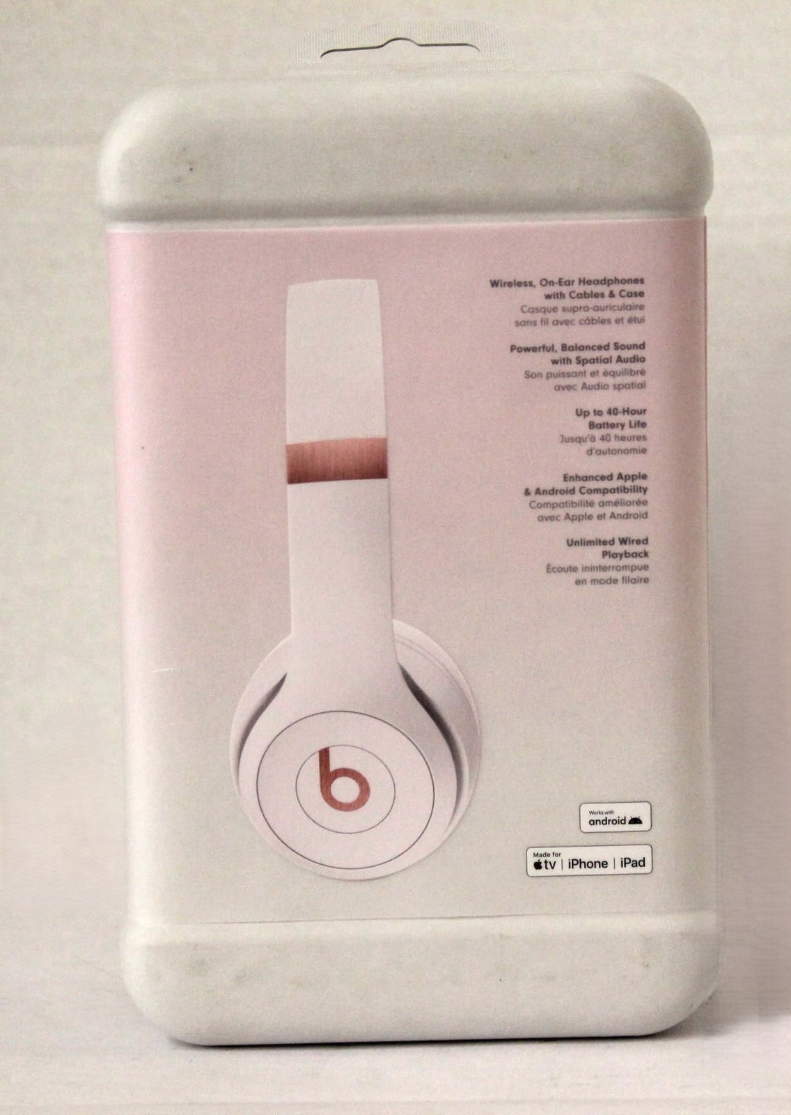 Beats Solo 4 Wireless On Ear Headphones MUW33LL/A Cloud Pink