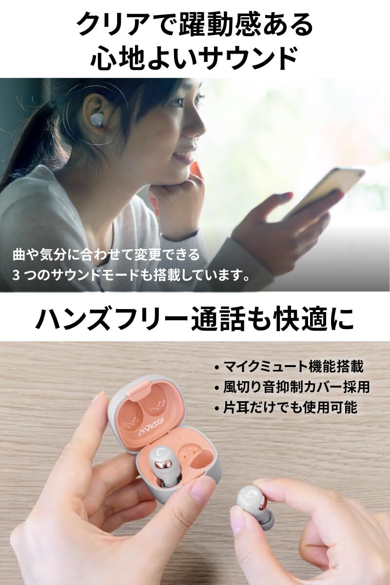 JVC Kenwood VICTOR HA-A30T2-G Wireless earphone Bluetooth Ver.5.3 Noise