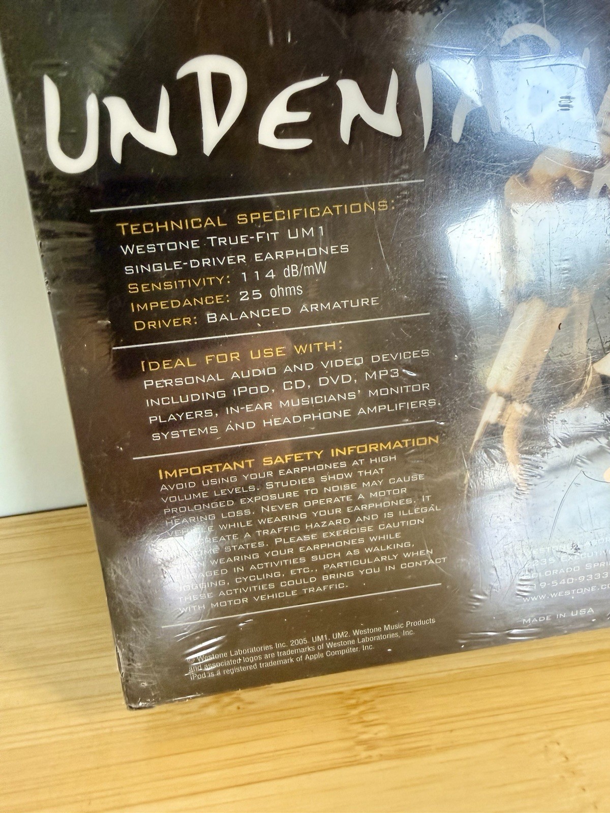 Westone UM1 Universal Big Sound Earphones True-Fit Single Driver New Sealed
