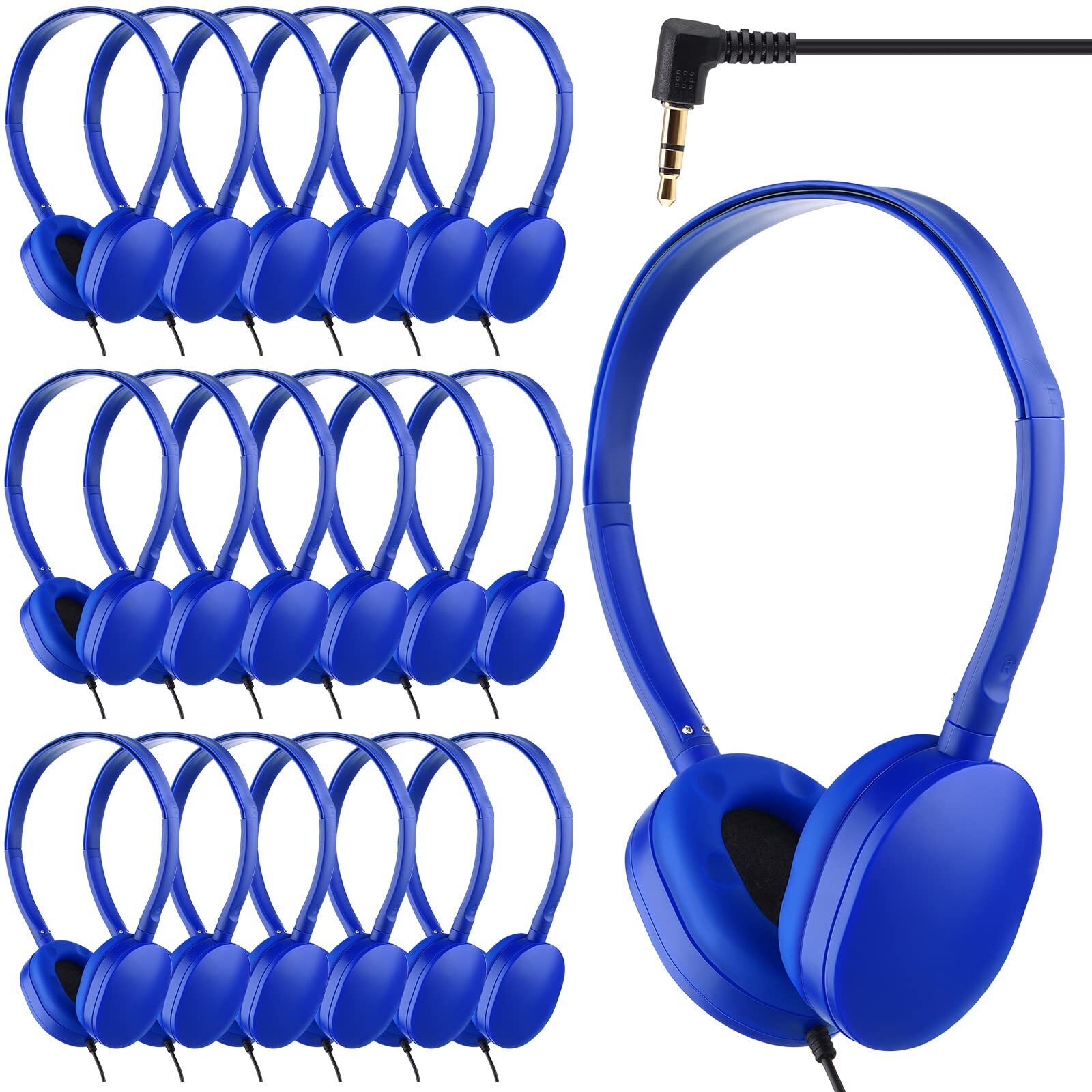 18 Pack Kids Headphones Bulk for Classroom School Class Set of Headphones for…