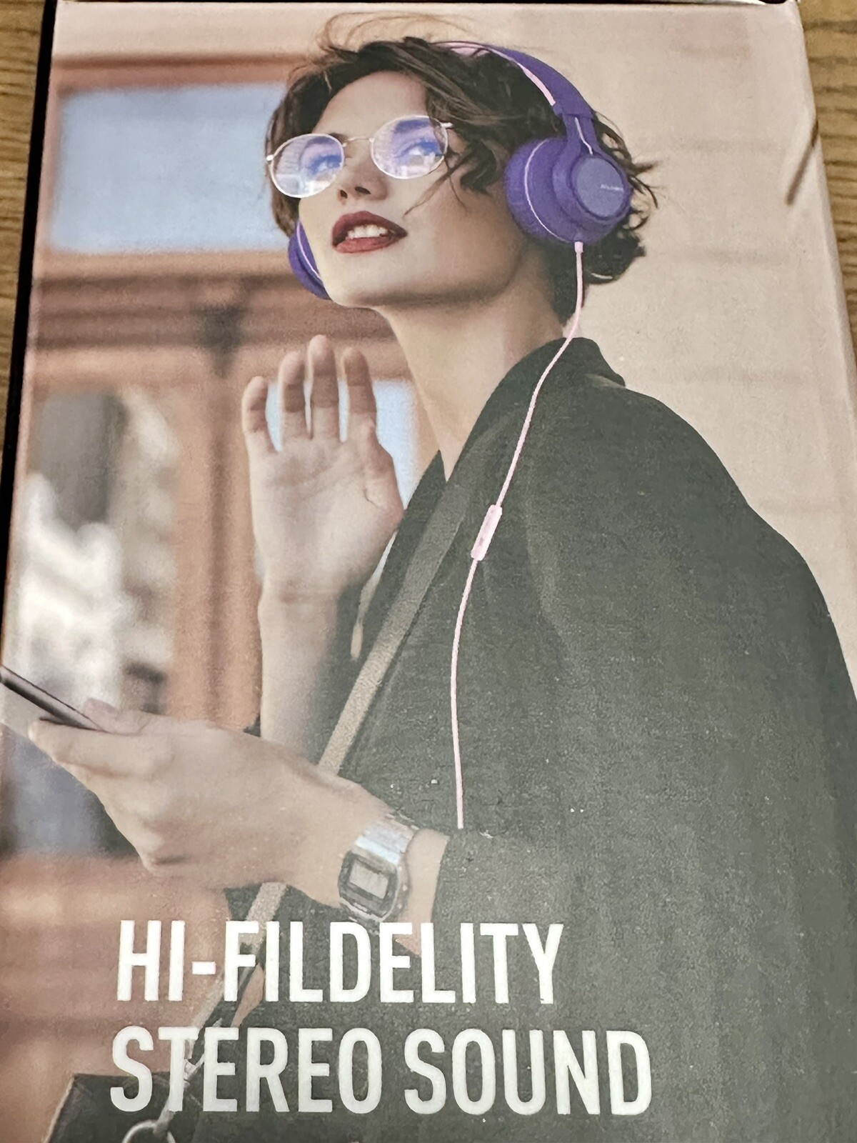 AILIHEN C8 Headphones Wired On-Ear Headsets with Microphone – New -Indigo