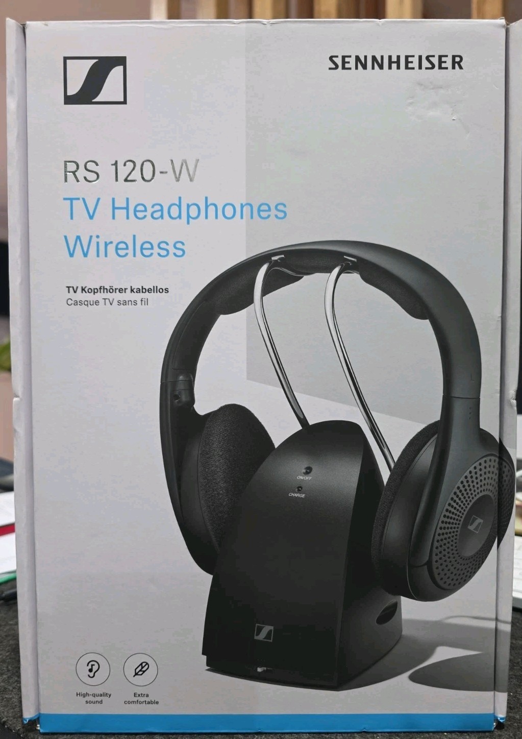 Sennheiser RS 120-W On-Ear Wireless TV Headphones Black