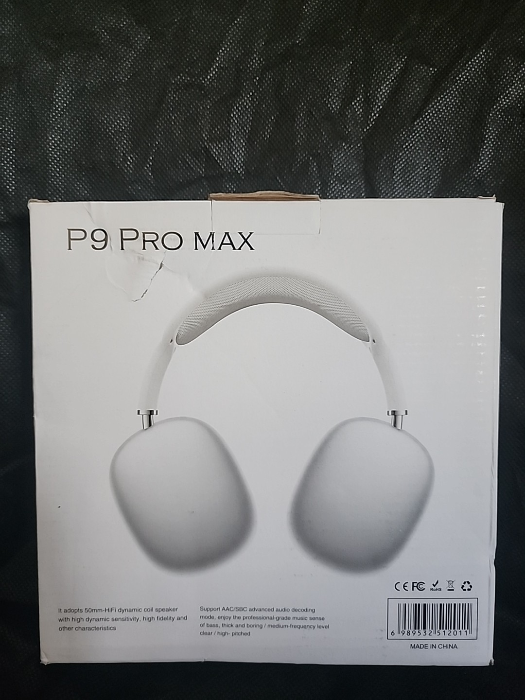 New P9 Pro Max Wireless Bluetooth Headphones. Open Box But Item Still New