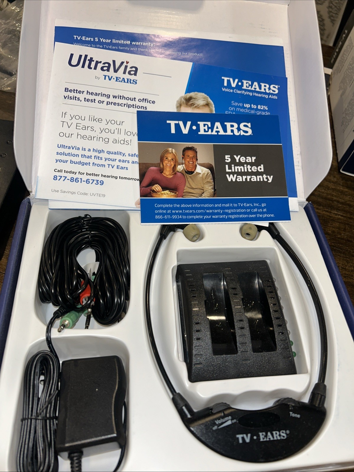 TV Ears Original System 11641 Wireless Voice Clarifying TV Headset – Version 5.0