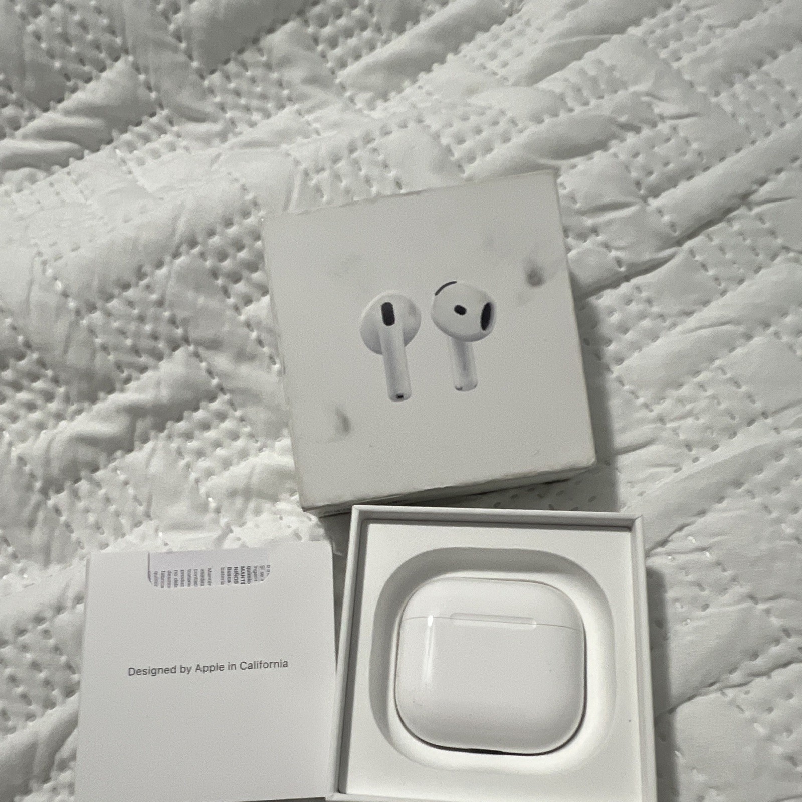 Apple AirPods 4 Wireless Bluetooth In-Ear Earbuds, White (Double Earpieces)