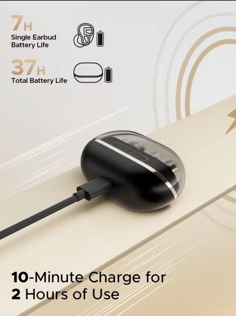 SoundPEATS H3 AI Hybrid 3 Driver Wireless Earbuds 12mm BT 5.4 55dB Adaptive ANC